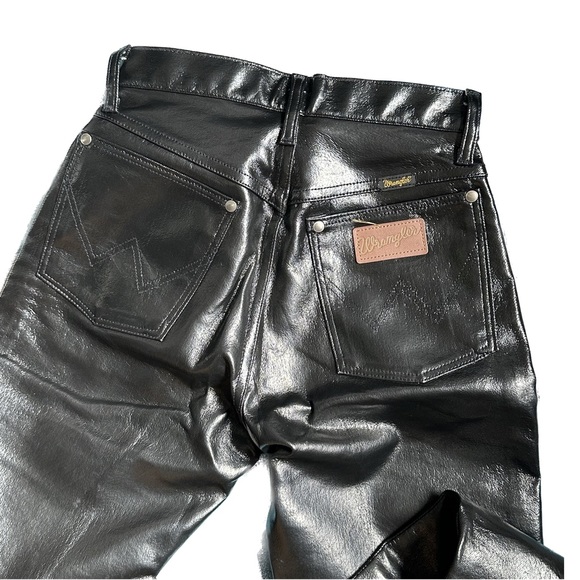 RARE‼️ Vintage Faux Leather Wranglers As Seen On Kim K - Picture 2 of 9